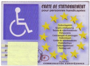 Carte de stationnement handicapé