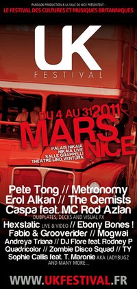UK FESTIVAL à Nice: 4ème Edition Festival des cultures et musiques britanniques Mars 2011…