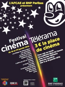 Du 18 au 24 Janvier 2012, 3€ la place au 15 ème Festival cinéma Télérama…