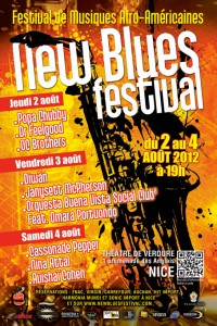 Nice : 1er « New Blues Festival » au Théâtre de Verdure du 2 au 4 Août 2012…