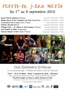 Montreuil : « 2 ème édition du Festival Jazz Métis   » …