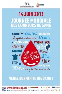 Santé : « Journée Mondiale des donneurs de sang en PACA et Corse le 14 Juin 2013 … »