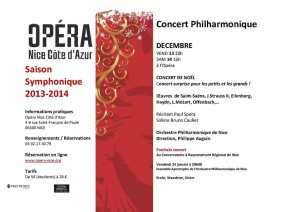 Opéra de Nice : « Concert Philharmonique Décembre 2013…   »