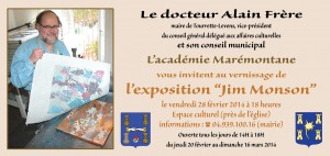 Tourrette-Levens : Exposition de l’artiste américain, tourrettan d’adoption, « Jim Monson »…