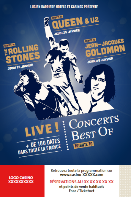 The Rolling Stones, Queen, U2 et Jean Jacques Goldman en concert « Best of » sur les scènes Barrière !…