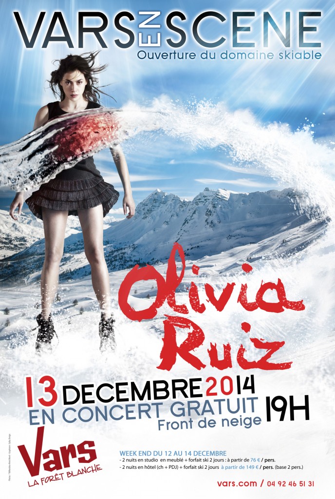 Vars (Hautes-Alpes) : Concert d’Olivia RUIZ et Programme de Noël…