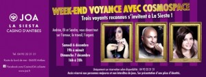 Antibes : Week-end voyance au Casino JOA La Siesta…
