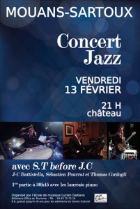 Mouans-Sartoux : Concert Jazz avec le groupe ST. Before J.C…