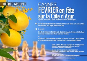 Trois nouvelles Offres Groupes viennent enrichir les séjours à Cannes en Février…
