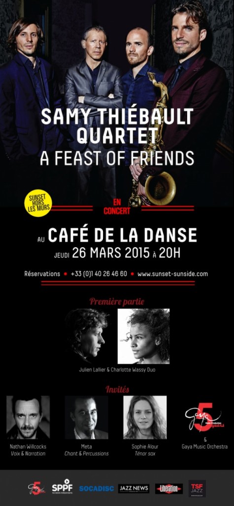 Paris : Samy THIEBAULT Quartet se produit au Café de la Danse…