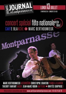Jazz Paris : Concert Spécial Fête Nationale Carte Blanche à Marc Berthoumieux…