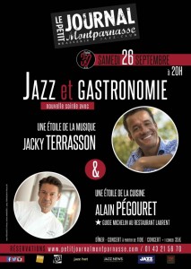 Paris Jazz : Soirée « Jazz et Gastronomie » au Petit Journal Montparnasse en compagnie de Jacky TERRASSON & Alain PÉGOURET …