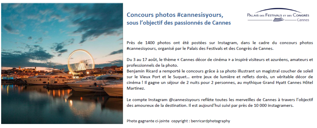 Concours Photos #cannesisyours, sous l’objectif des passionnés de Cannes …