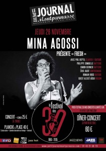 Paris Jazz : Le Petit Journal Montparnasse dans le cadre du Festival de ses 30 ans accueille Mina AGOSSI…
