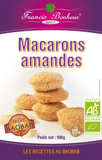Francis Bonheur propose les Macarons amandes & Baobab bio…