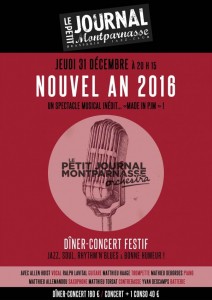 Paris Jazz : Soirée du Nouvel An 2016 en compagnie du Petit Journal Montparnasse Orchestra…