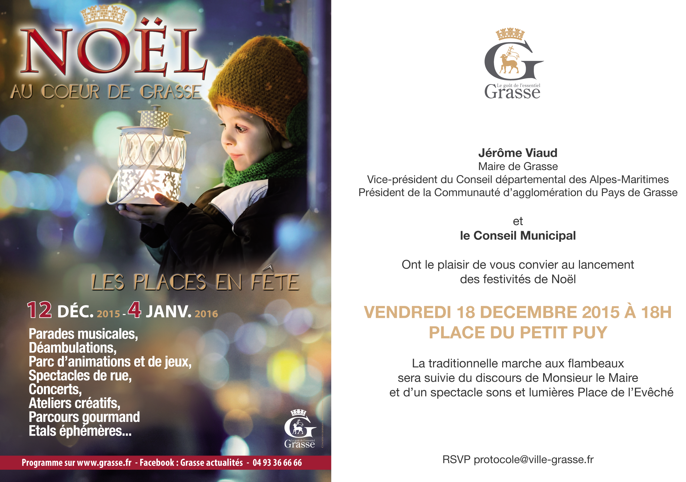 Grasse : « Noël 2015 au cœur de ville  »  …