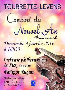 Tourrette-Levens : Concert du Nouvel An dimanche 3 janvier 2016…