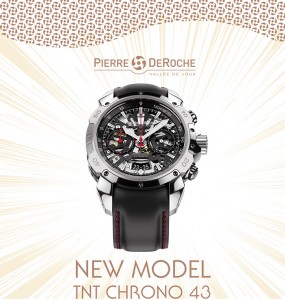 Pierre DeRoche annonce le nouveau modèle de montre chronographe TNT Chrono 43…