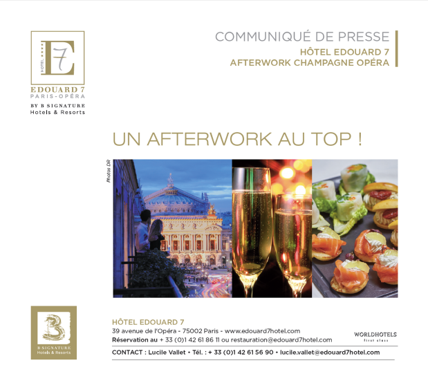 Soirée Champagne Opéra aux Quatre étoiles Edouard VII…