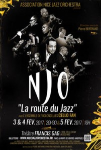 Le Nice Jazz Orchestra présente LA ROUTE DU JAZZ avec le quintet de violoncelles CELLO FAN…