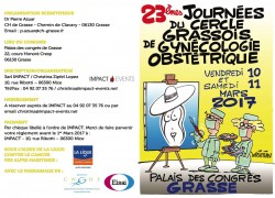 LES 23EMES JOURNEES DU CERCLE GRASSOIS DE GYNECOLOGIE OBSTETRIQUE…