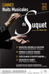 Cannes : « Nuits Musicales du Suquet 2018  » …