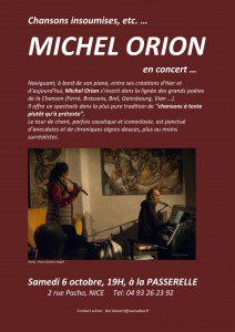MICHEL ORION : CONCERT EXCEPTIONNEL A NICE