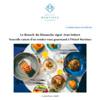 HOTEL MARTINEZ : Brunch imaginé par le Chef Jean IMBERT à Cannes…